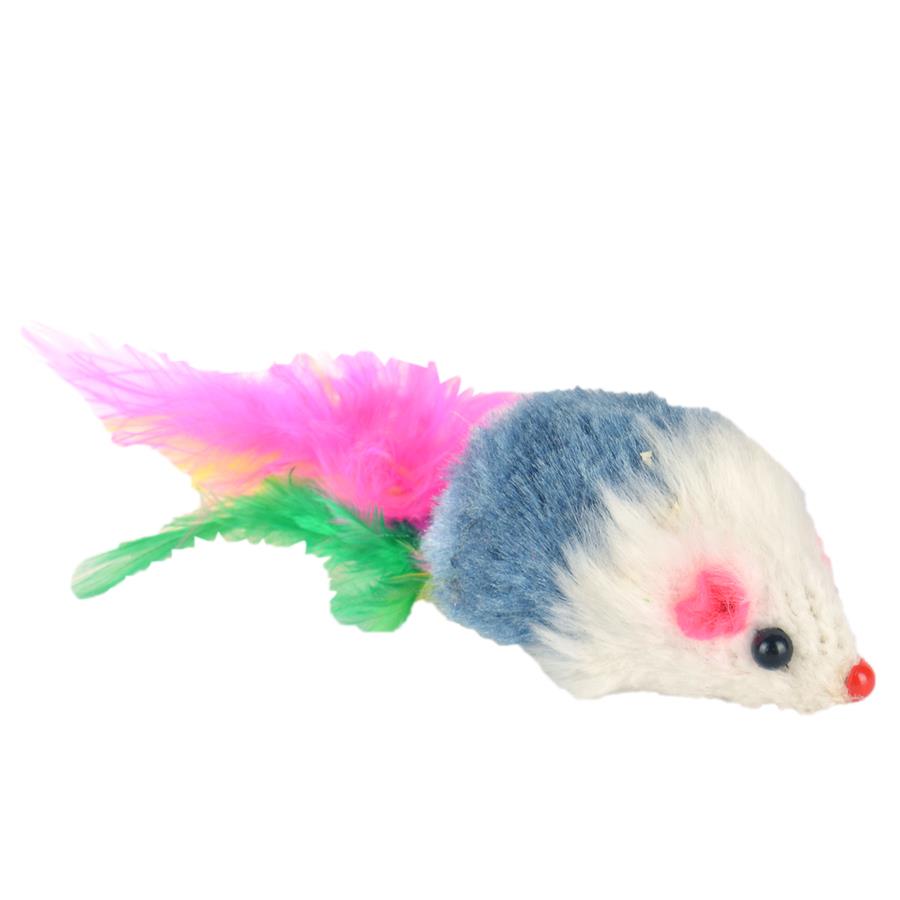 Flip Renkli Peluş Fare Kedi Oyuncağı 