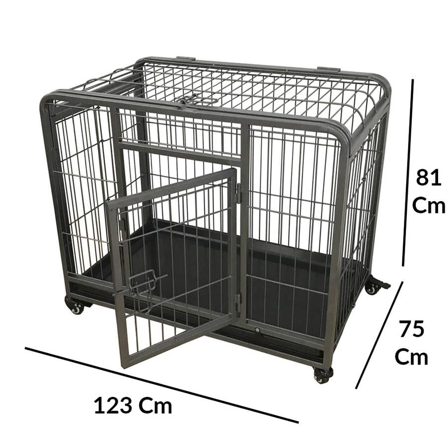 Flip Tekerlekli Köpek Kafesi 123x75x81 Cm