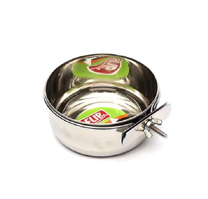 Flip Vidalı Çelik Kuş Yemliği 600 Ml