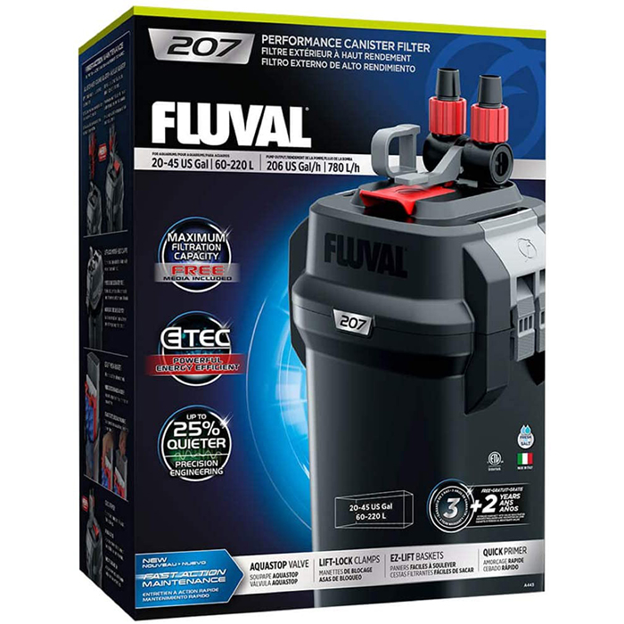 Fluval 207 Dış Filtre 780 L/H  60-220 Lt 
