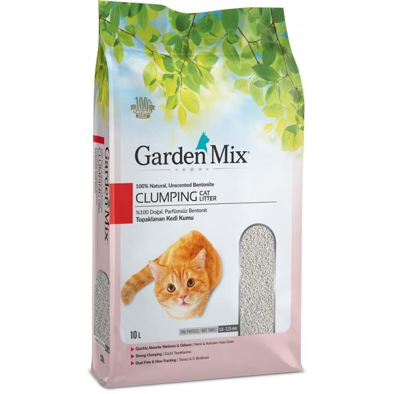 Garden Mix Parfümsüz İnce Taneli Kedi Kumu 10 Lt
