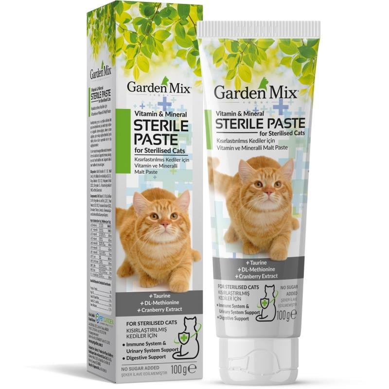 Garden Mix Sterile Paste Kısır Kedi Multivitamin Macun 100 Gr