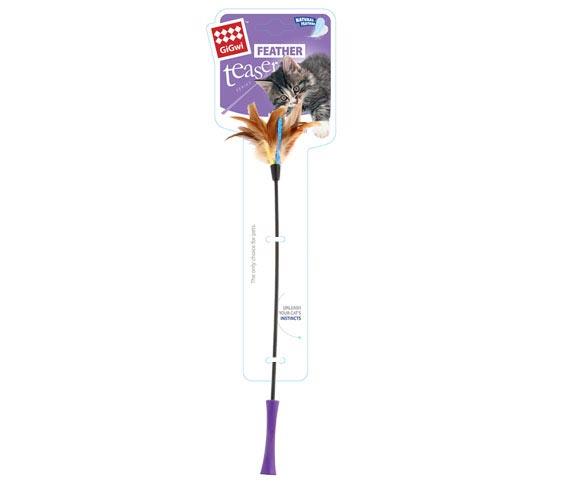 Gigwi Feather Teaser Doğal Tüylü Kedi Oltası 60 Cm