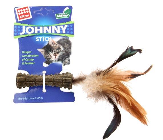 Gigwi Johnny Stick Catnipli Doğal Tek Tüylü Kahverengi Kedi Oyuncağı