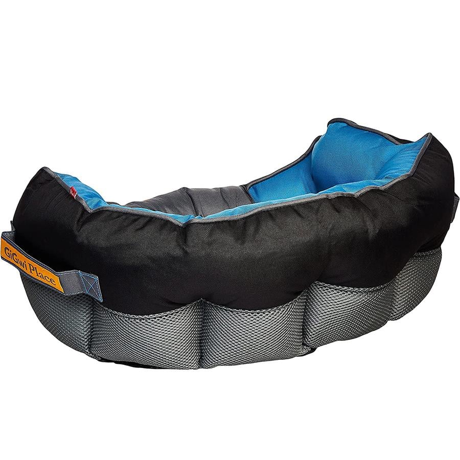 Gigwi Kanvas Kumaş Kedi Köpek Yatağı Siyah-Mavi Small