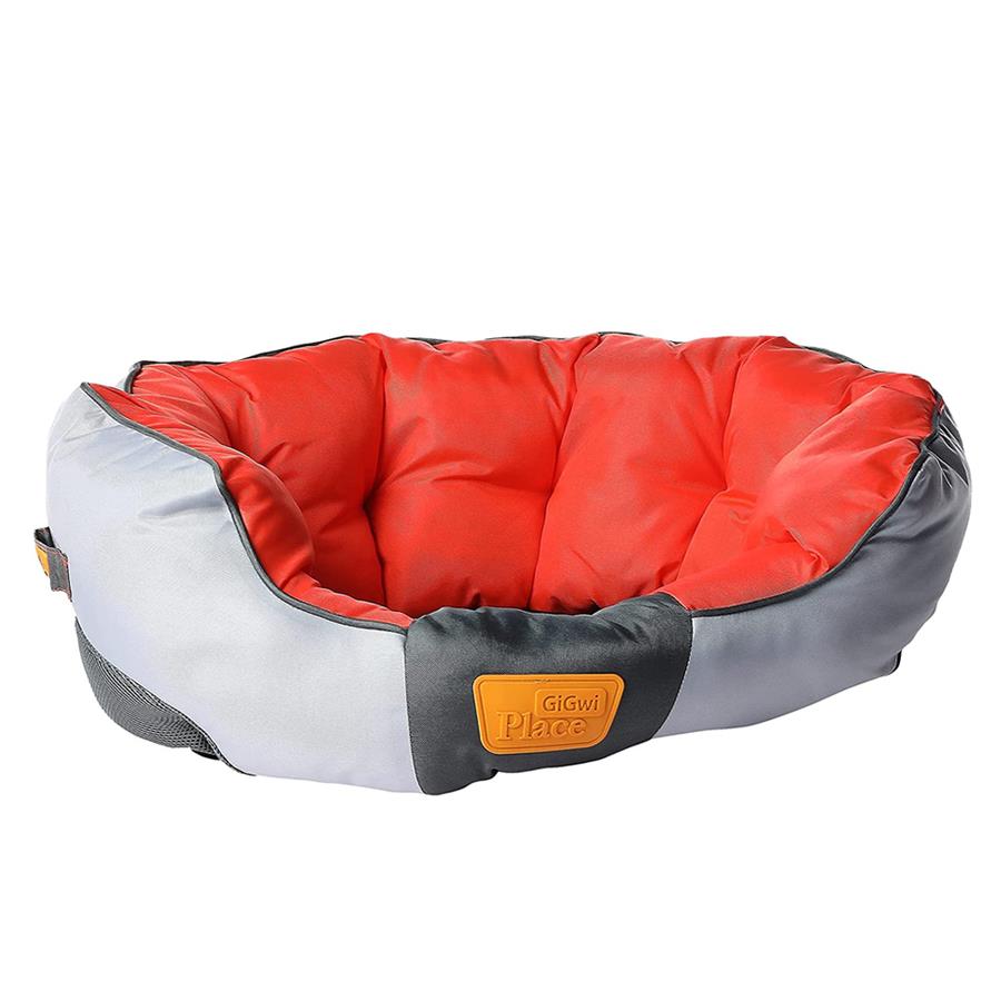 Gigwi Kanvas Kumaş Kırmızı Turuncu Kedi Köpek Yatağı