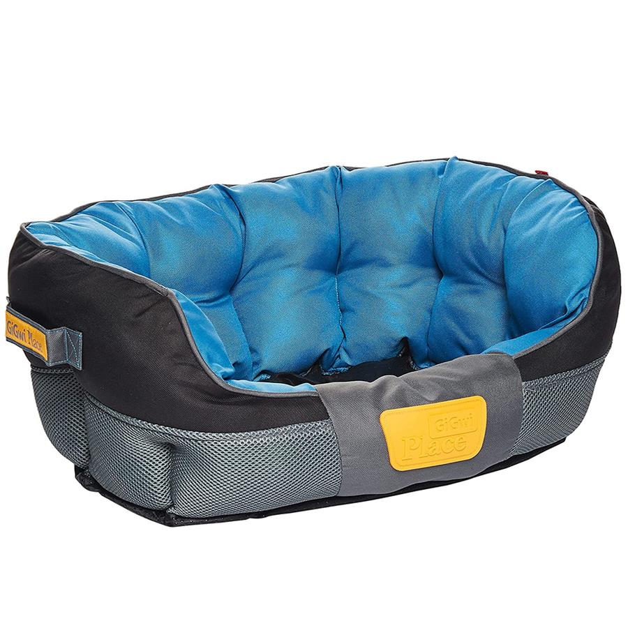 Gigwi Kanvas Kumaş Sarı Mavi Kedi Köpek Yatağı 