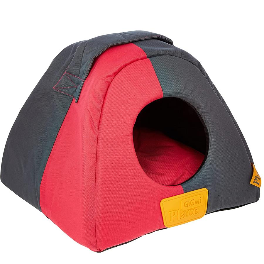 Gigwi Kanvas Kumaş Üçgen Kırmızı Kedi Köpek Yatağı