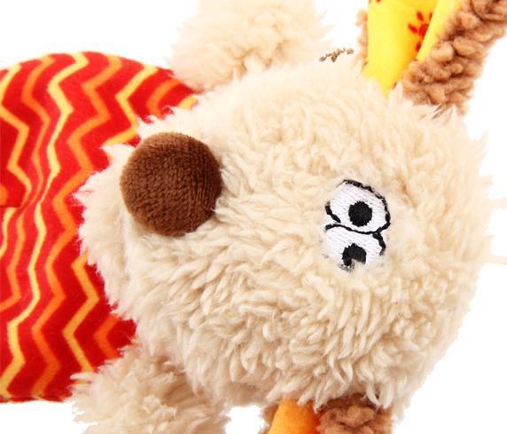 Gigwi  Plush Friendz Sesli Fare Gri-Kırmızı Peluş Köpek Oyuncağı