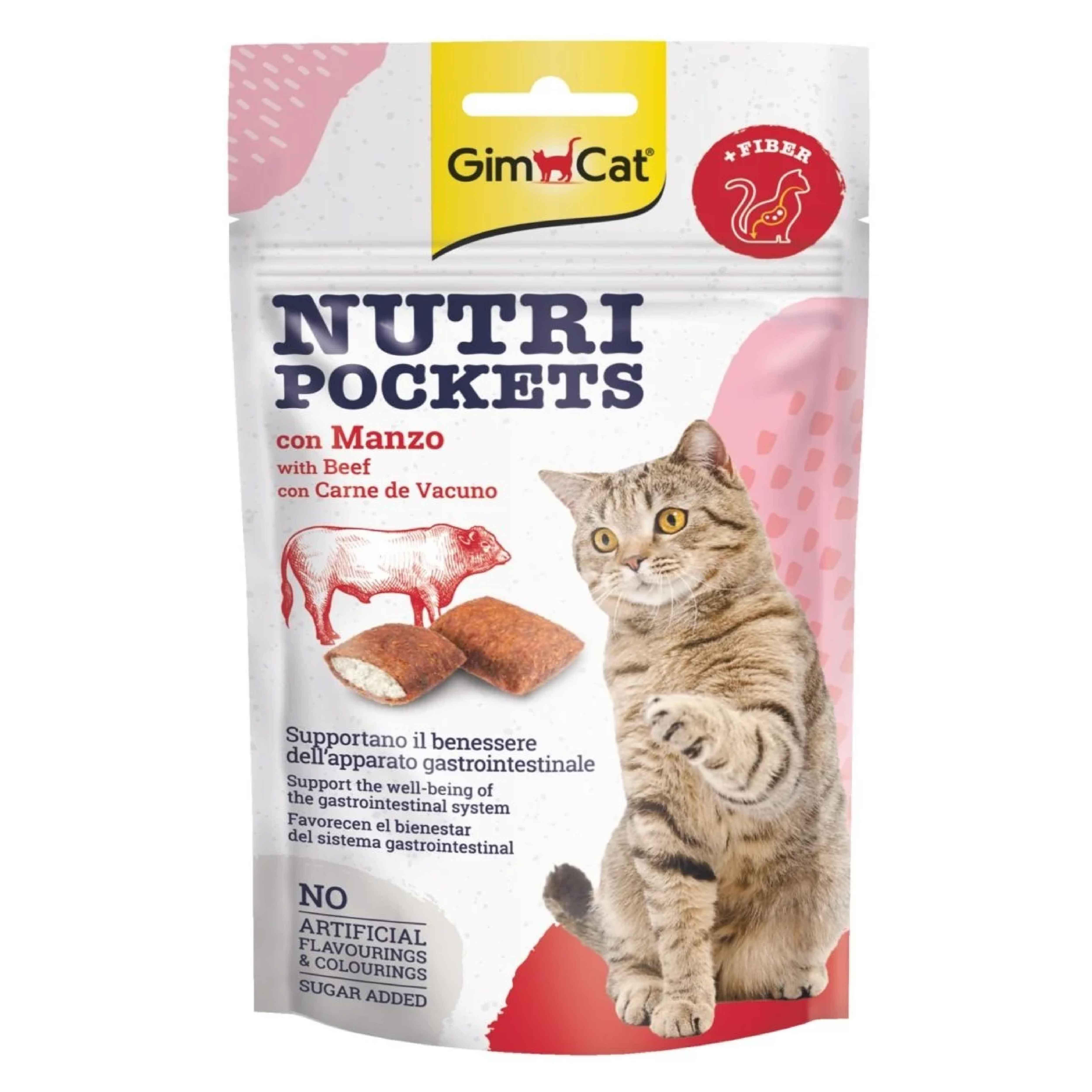 Gimcat Nutripockets Biftekli Malt Kedi Ödül Maması 60 Gr