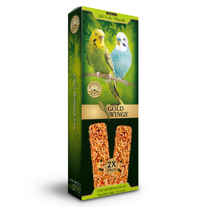 Gold Wings Meyveli Muhabbet Kuşu Krakeri Kutu 2'li