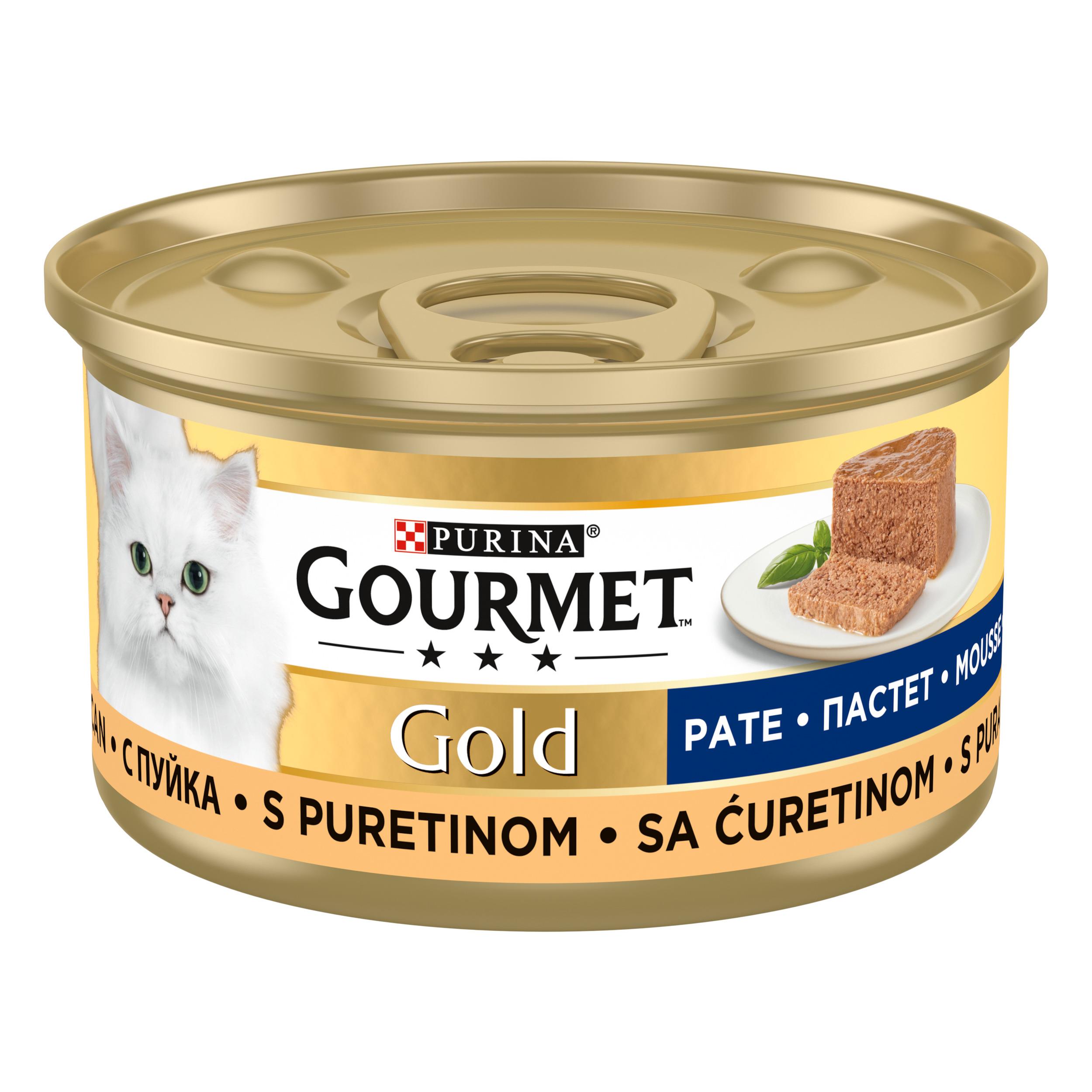 Gourmet Gold Kıyılmış Hindili Yetişkin Kedi Konservesi 85 Gr