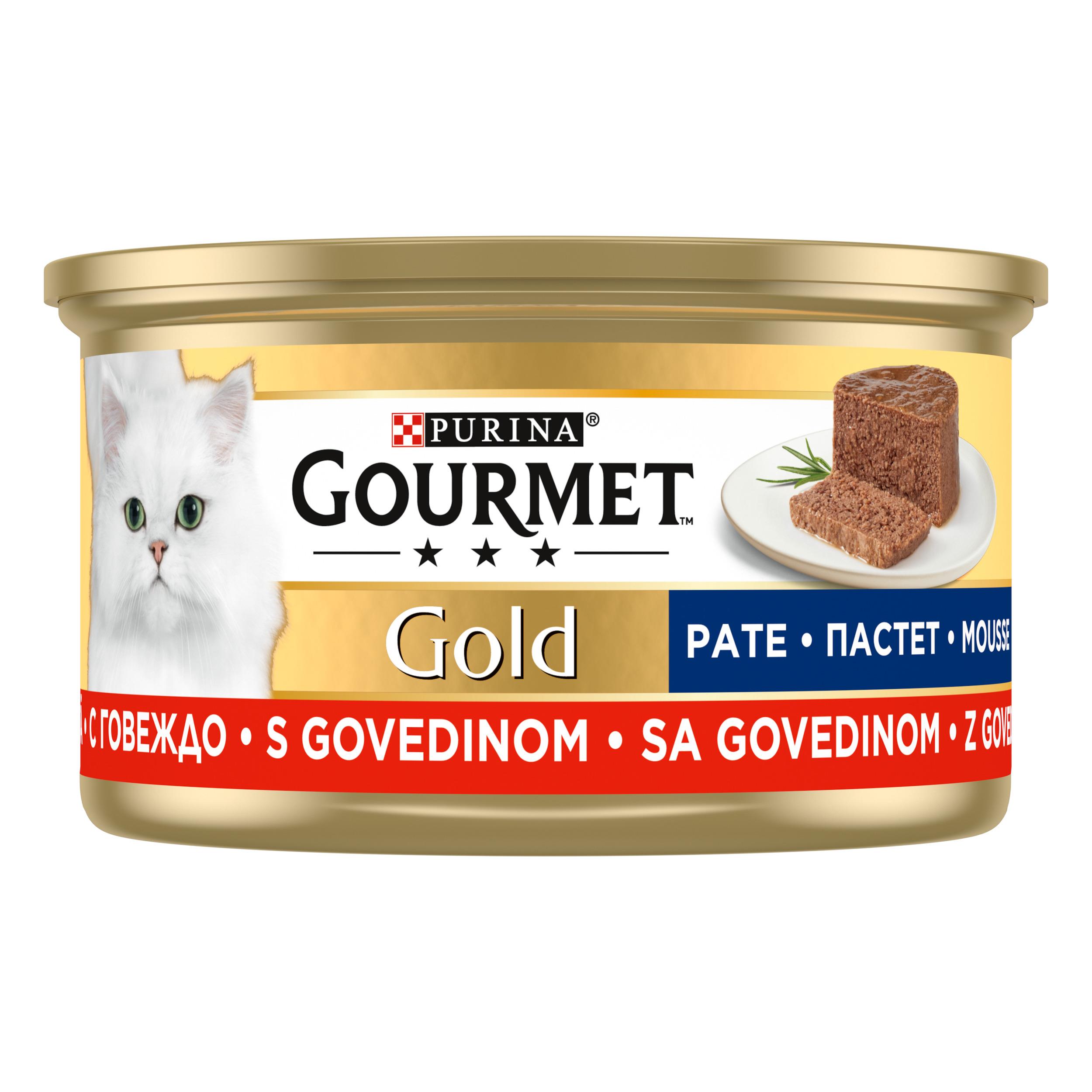 Gourmet Gold Kıyılmış Sığır Etli Yetişkin Kedi Konservesi 85 Gr