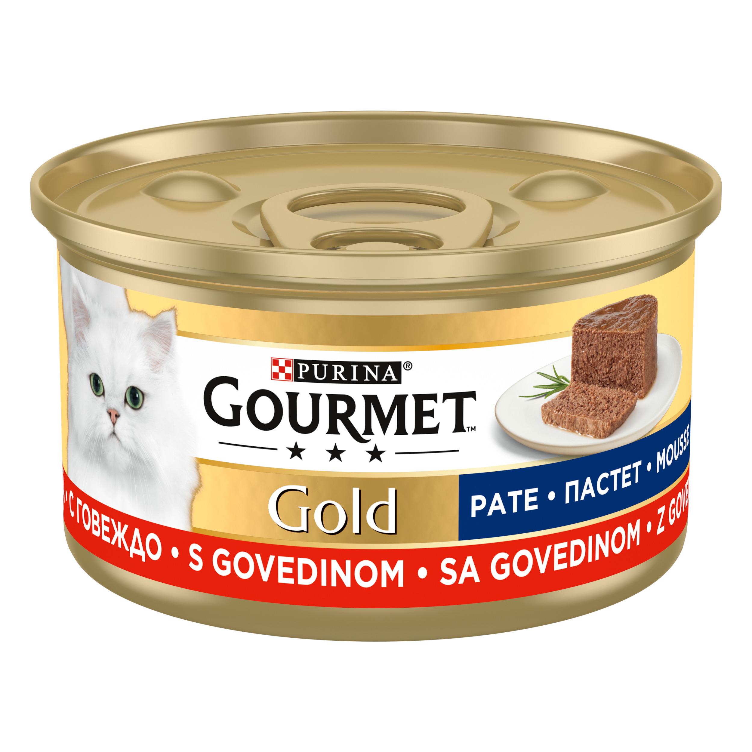 Gourmet Gold Kıyılmış Sığır Etli Yetişkin Kedi Konservesi 85 Gr