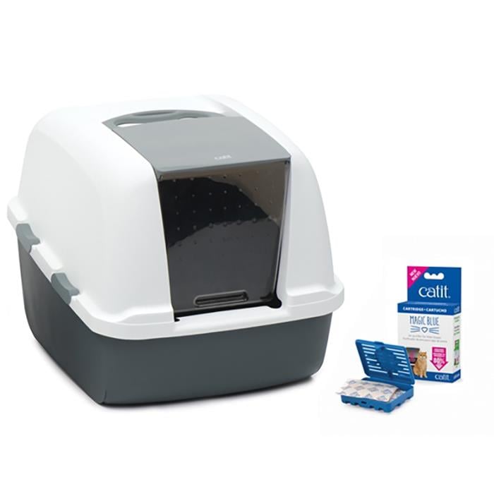 Hagen Catit Magic Blue Litter Box Kapalı Kedi Tuvaleti 57x46,5x39 Cm