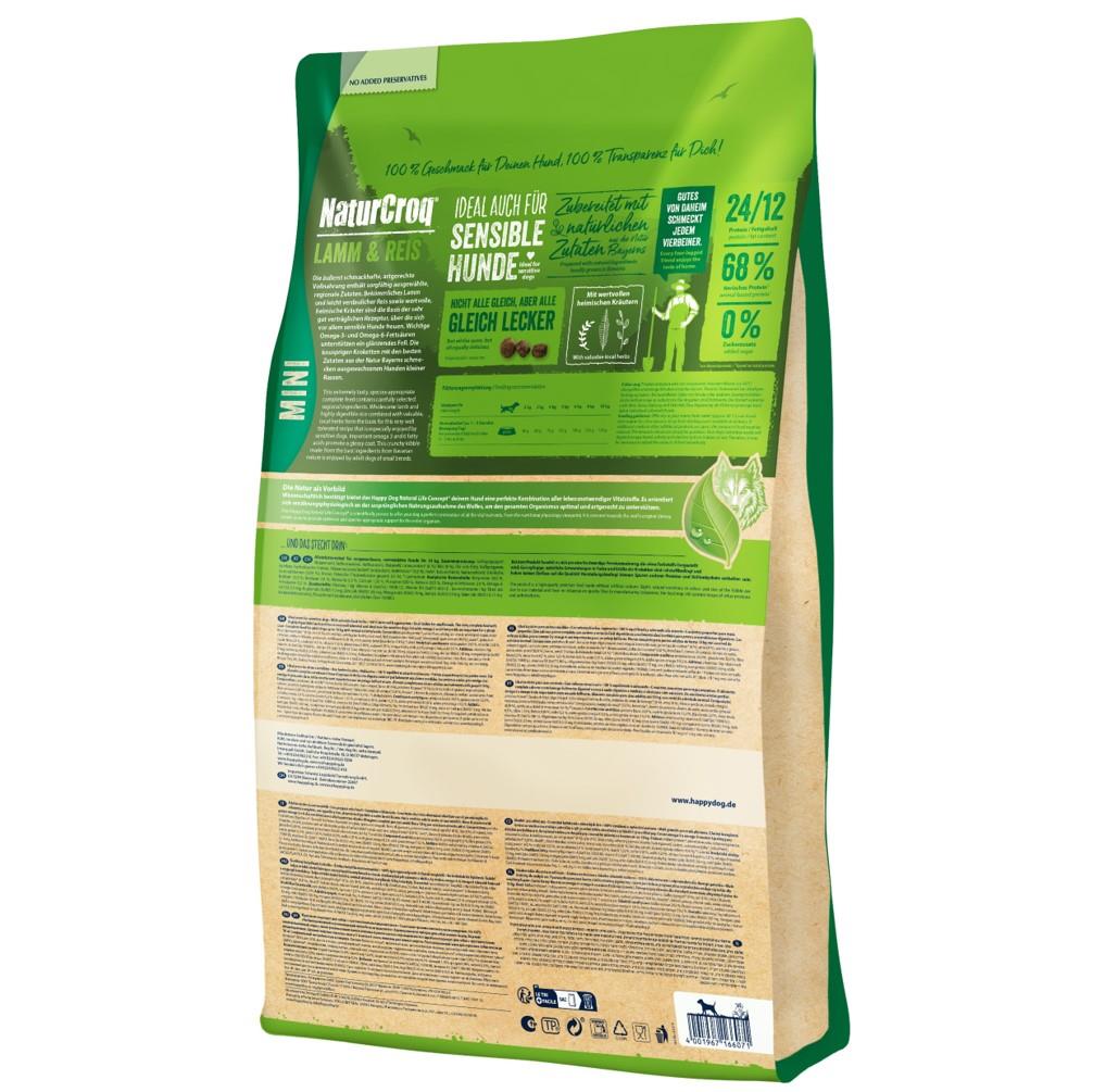 Happy Dog Mini Natur Croq Kuzu Etli Küçük Irk Yetişkin Köpek Maması 4 Kg