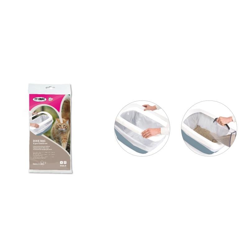 Imac Dixie Bag Kedi Tuvalet Poşeti 55 x 50 Cm (6 Adet)
