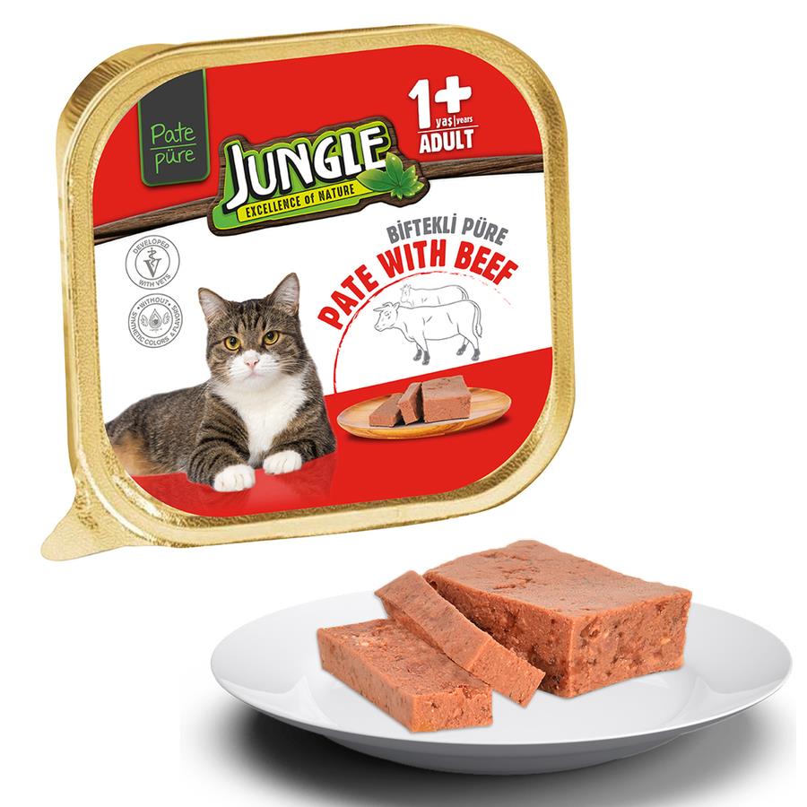 Jungle Dana Etli Yetişkin Kedi Ezme Yaş Maması 100 Gr