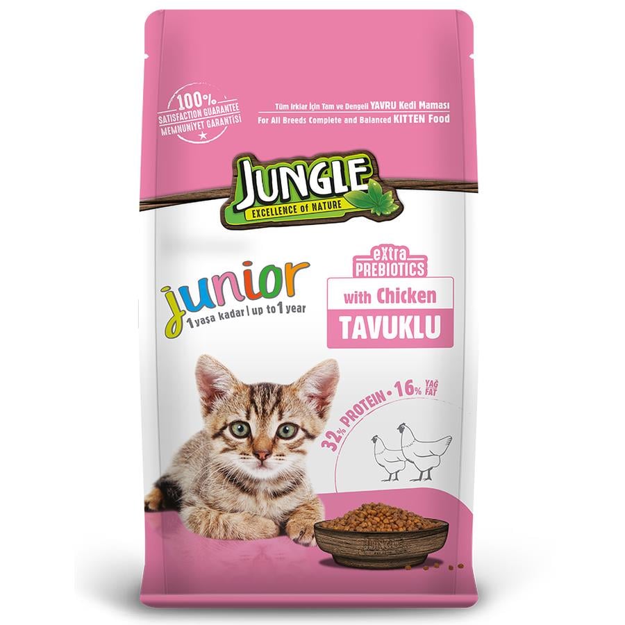 Jungle Tavuklu Yavru Kedi Maması 15 Kg