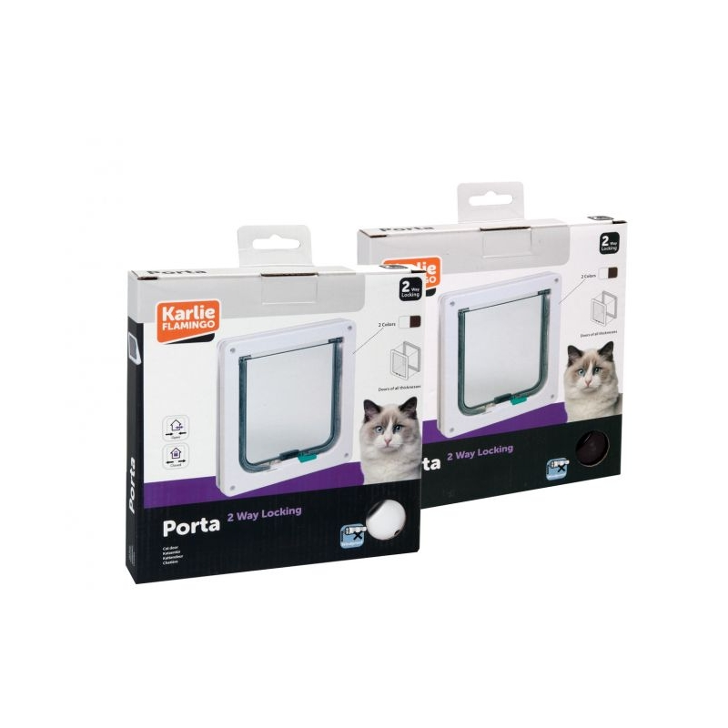 Karlıe 2 Yön Kilitli Kedi Kapısı 19,2x20cm Beyaz
