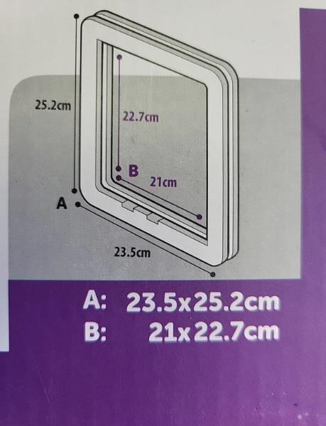 Karlie 4 Yönlü Kilitli Kahverengi Kedi Kapısı 19,2x20 Cm