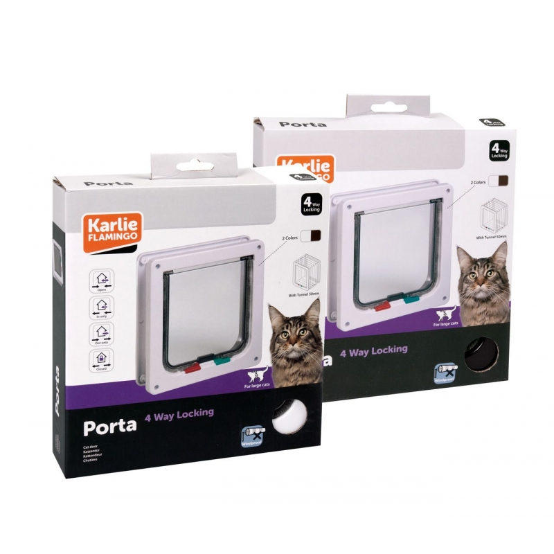 Karlıe 4yön Kilitli Kedi Kap.23,5x25,2cm Kahverengi