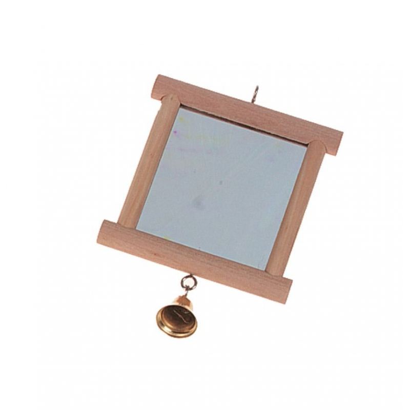 Karlıe Ahşap Ayna Zilli Kuş Oyuncağı