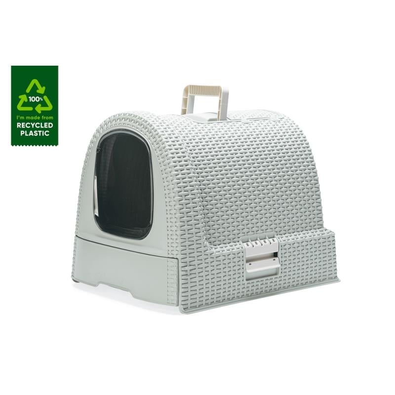 Karlie Çekmeceli Kapalı Kedi Tuvaleti Mavi 51x38,5x39,5 Cm