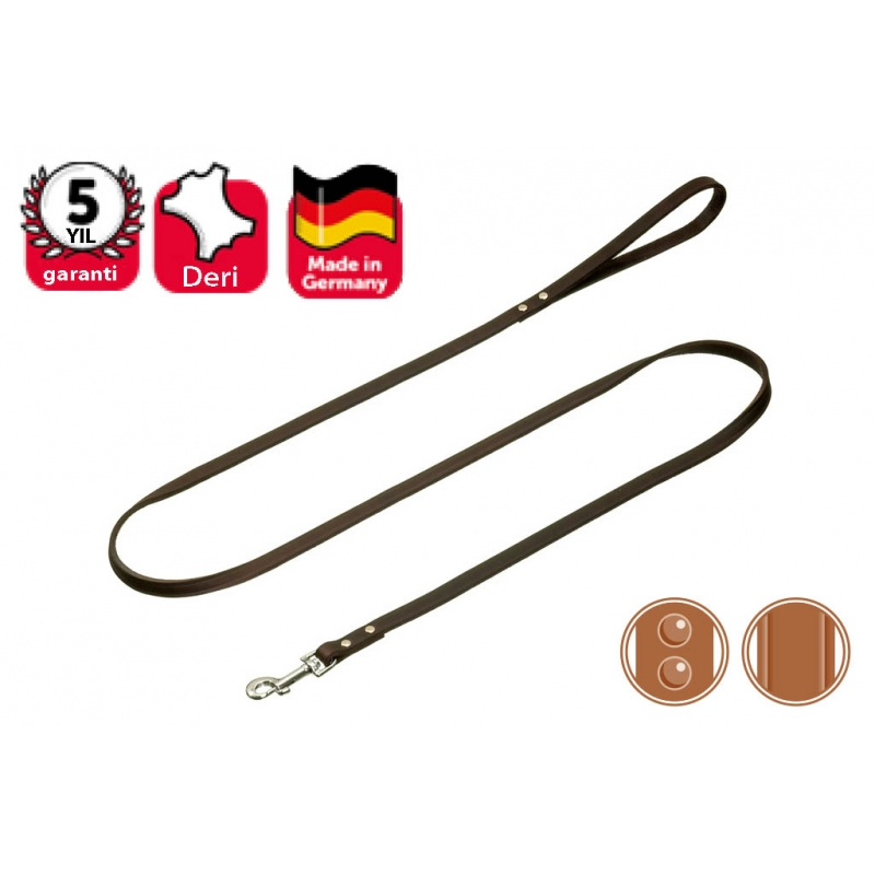 Karlie Deri Köpek Gezdirme Kayışı 100cm-20mm Kahverengi