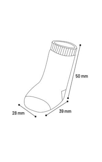 Karlie Köpek Çorabı 4'lü XS Gri & Siyah 39x28 Mm