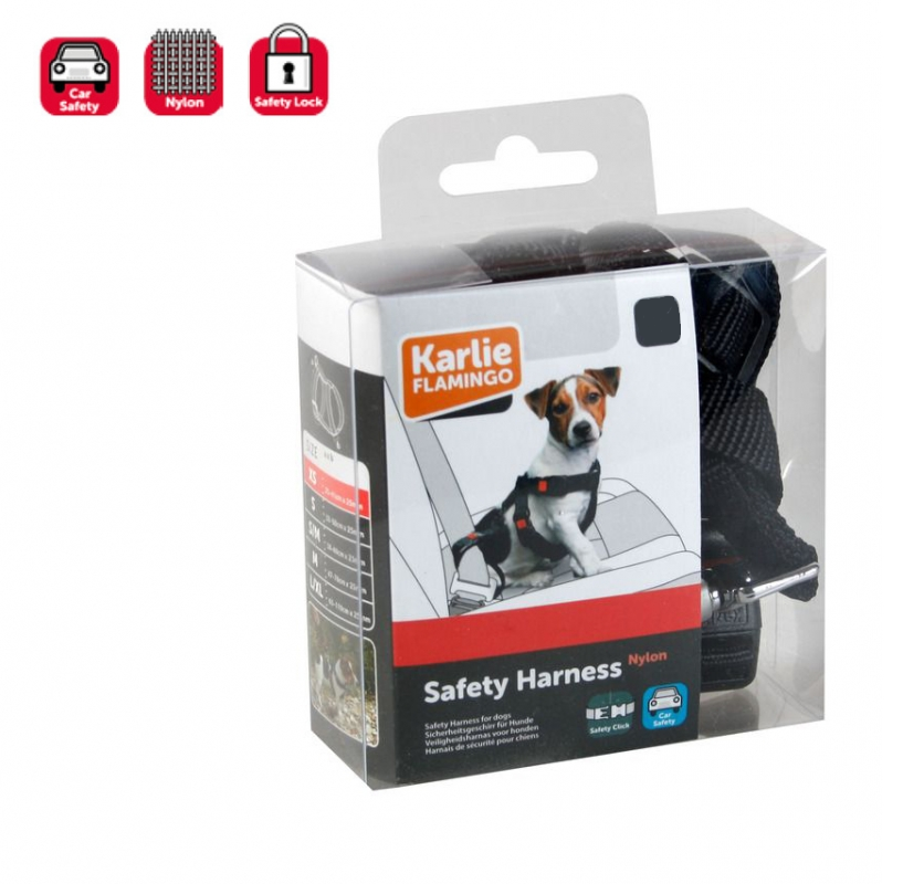 Karlie Naylon Araç Emniyet Kemeri Siyah