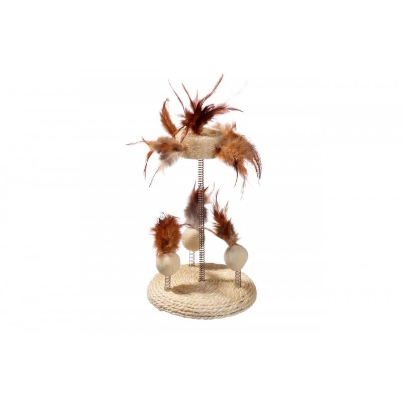 Karlie Yaylı Kedi Oyuncağı Bej 25x15 Cm