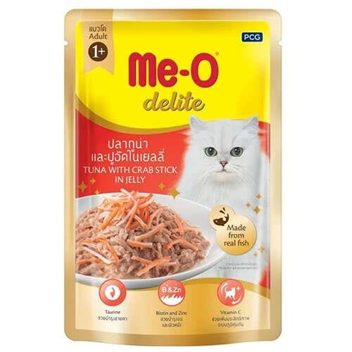 Me-O Delite Pouch Ton Balıklı ve Yengeçli Yetişkin Kedi Yaş Maması 70 Gr