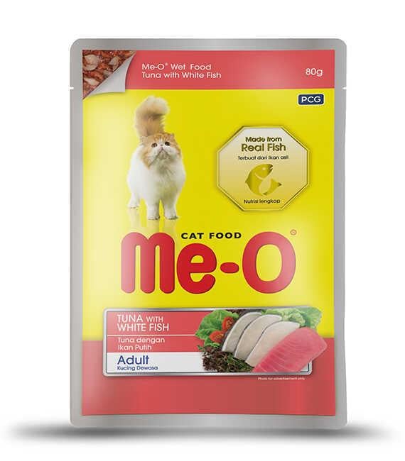Me-O Pouch Ton ve Alabalıklı Jöleli Yetişkin Kedi Yaş Maması 80 Gr