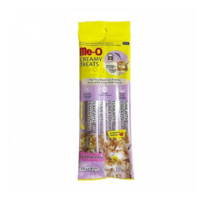 Meo Creamy Kitten Ton Balıklı Keçi Sütlü Krema Sıvı Yavru Kedi Ödülü 4x15gr