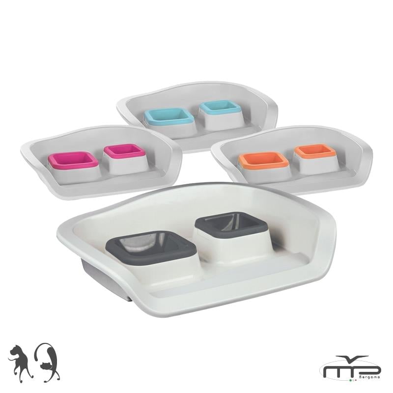 MP Bergamo Sıçratmayan Mama/Su Kabı Nembo İkili