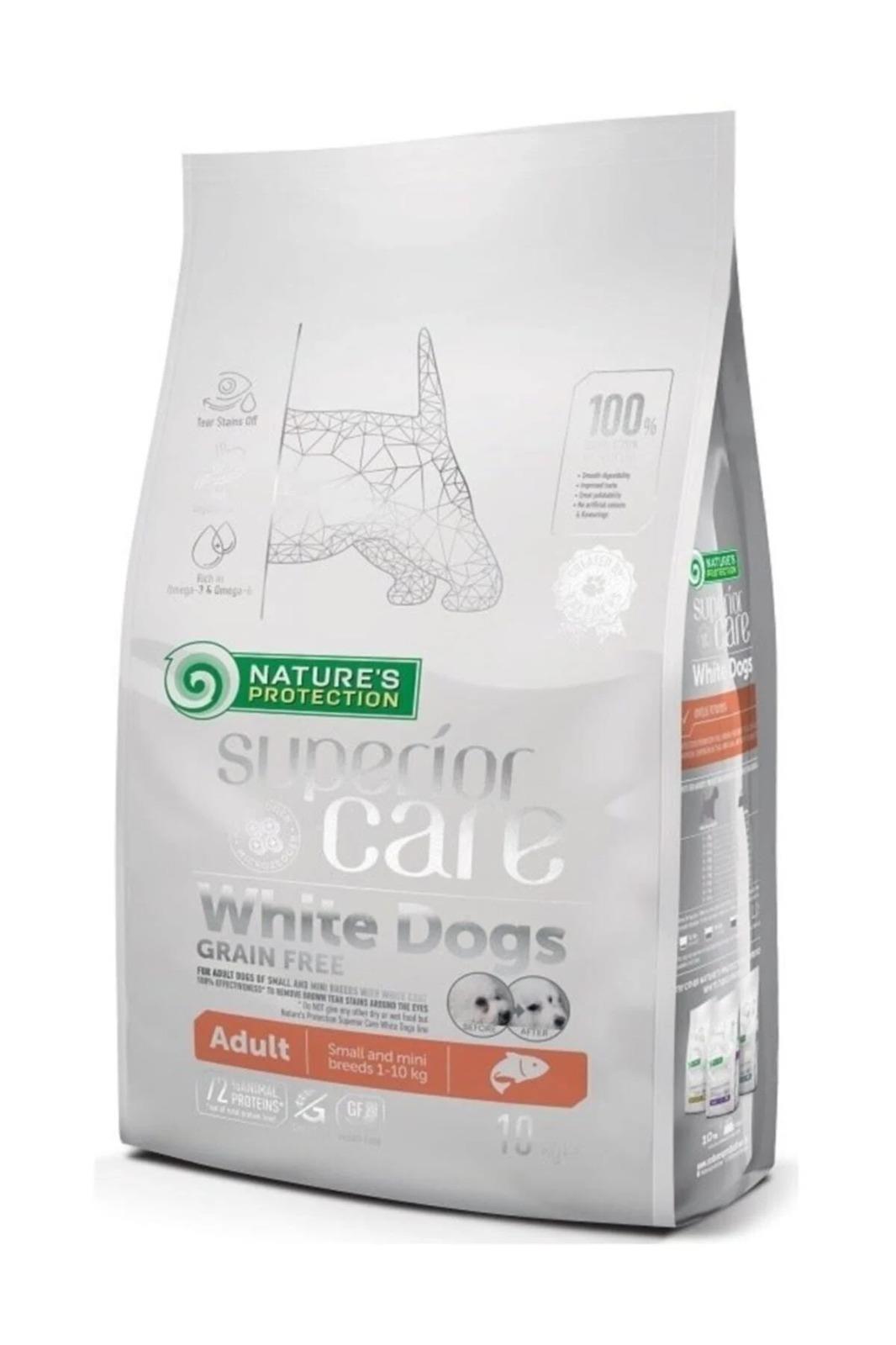 Nature's Protection Superior Care Mini White Dogs Tahılsız Somonlu Küçük Irk Yetişkin Beyaz Tüylü Köpek Maması 10+2 Kg