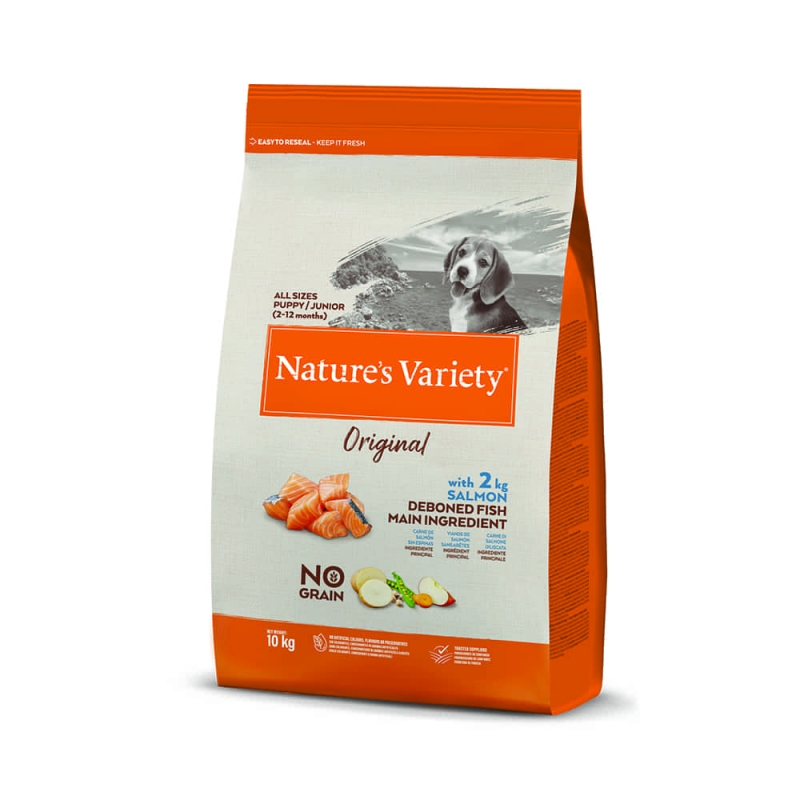 Nature's Variety Dog No Grain Junior Salmon 10 Kg