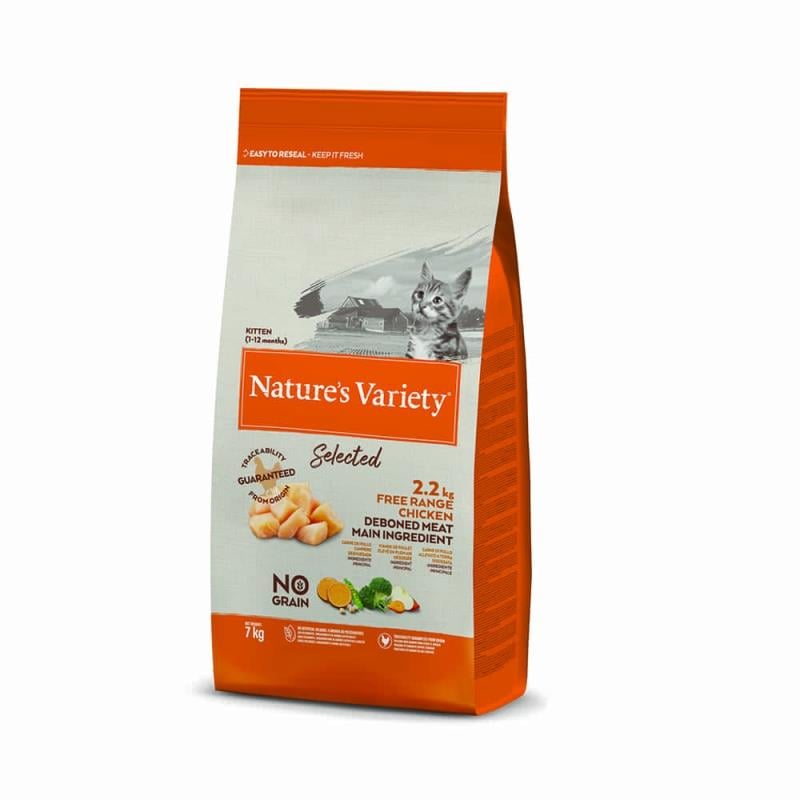 Nature's Variety Selected Tahılsız Serbest Gezen Tavuklu Yavru Kedi Maması 7 Kg 