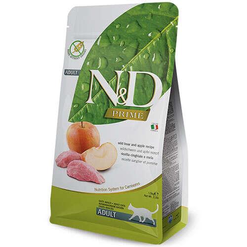 N&D Prime Tahılsız Yaban Domuzu Elma Yetişkin Kedi Maması 5 Kg