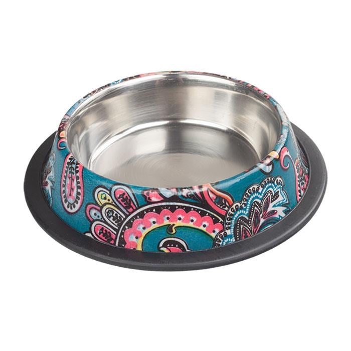 Oripet Asr(Isbl) Hint Desenli Yeşil Köpek Mama Su Kabı 32 Oz