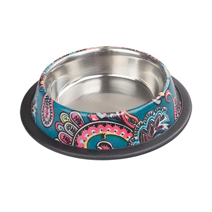 Oripet Asr(Isbl) Hint Desenli Yeşil Köpek Mama Su Kabı 24 Oz