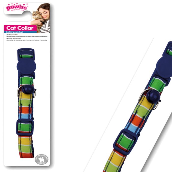 Pawise Mavi Şeritli Kedi Boyun Taşması
