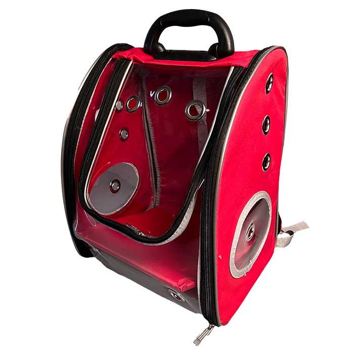 Petpretty Şeffaf Siyah Kedi ve Köpek Taşıma Sırt Çantası 30x25x40 Cm