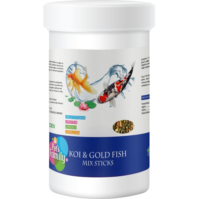 Pet's Family Koi & Gold Fish Mix Sticks 1L / 100 Gr