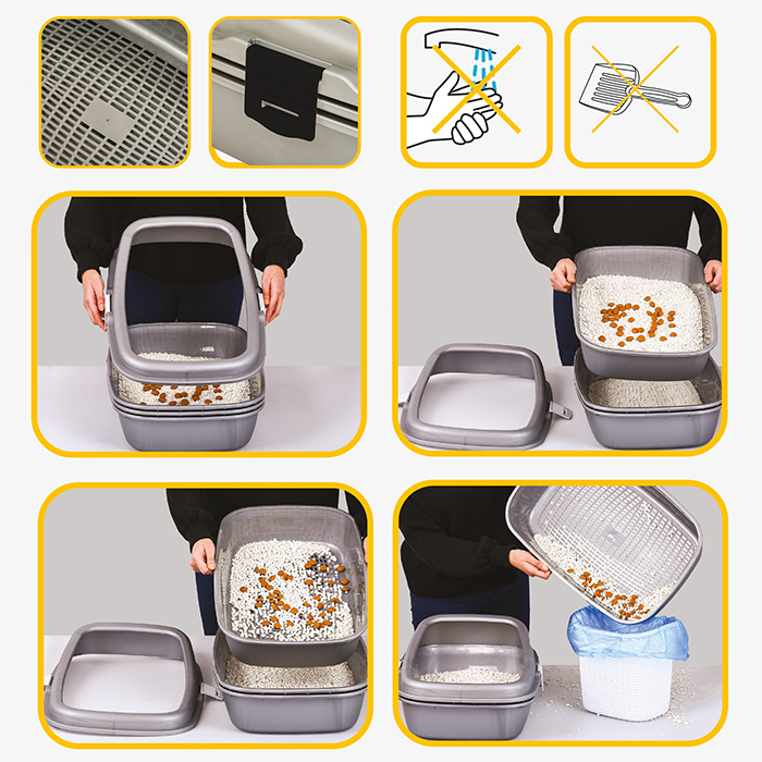 PlasArt Elekli Açık Kedi Tuvaleti 42x61 5x24 Cm