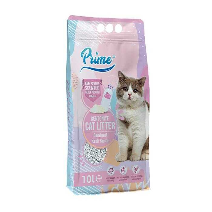 Prime Kalın Taneli Pudralı Bentonit Kedi Kumu 10 Lt 