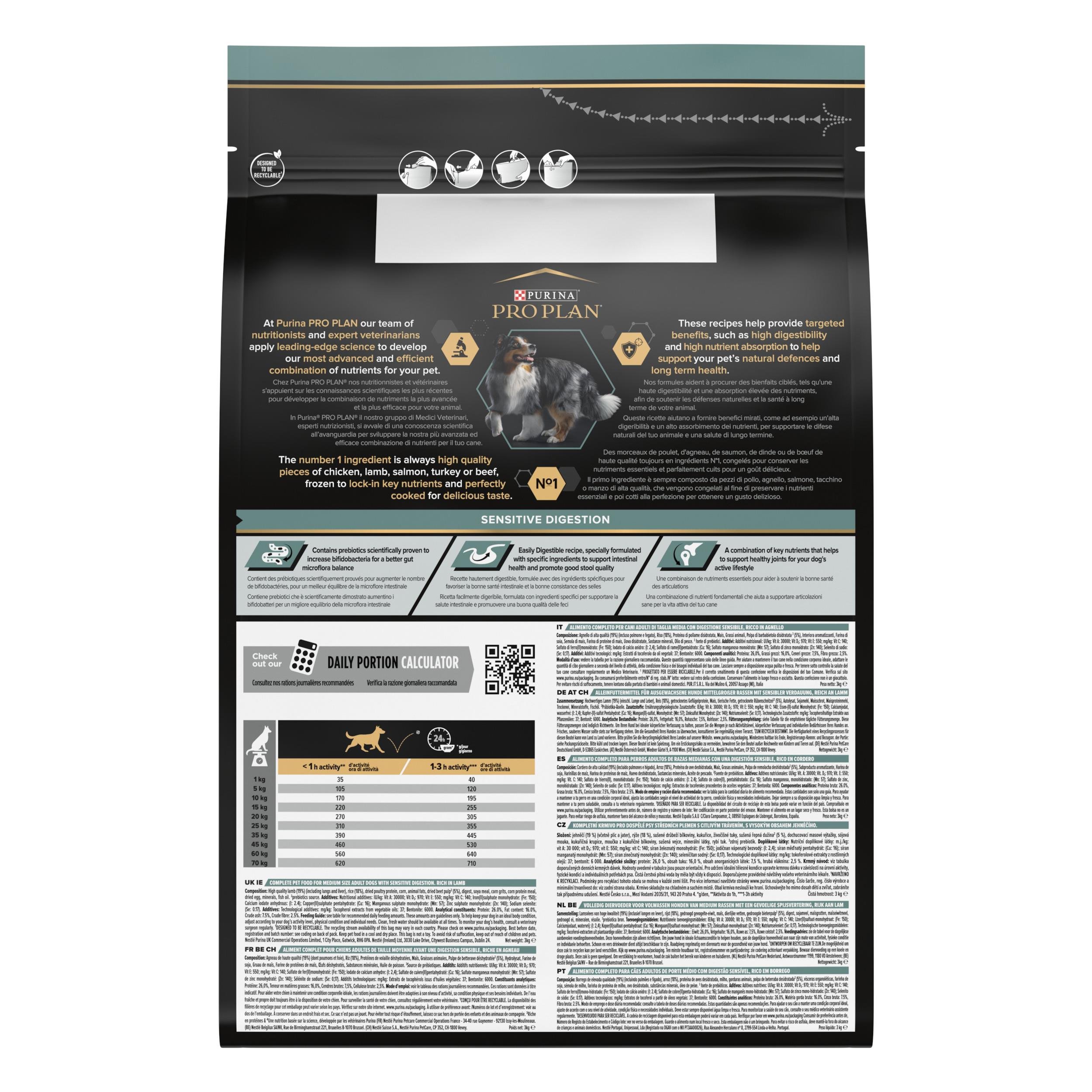 Pro Plan Medium Adult Kuzu Etli Orta Irk Yetişkin Köpek Maması 3 Kg