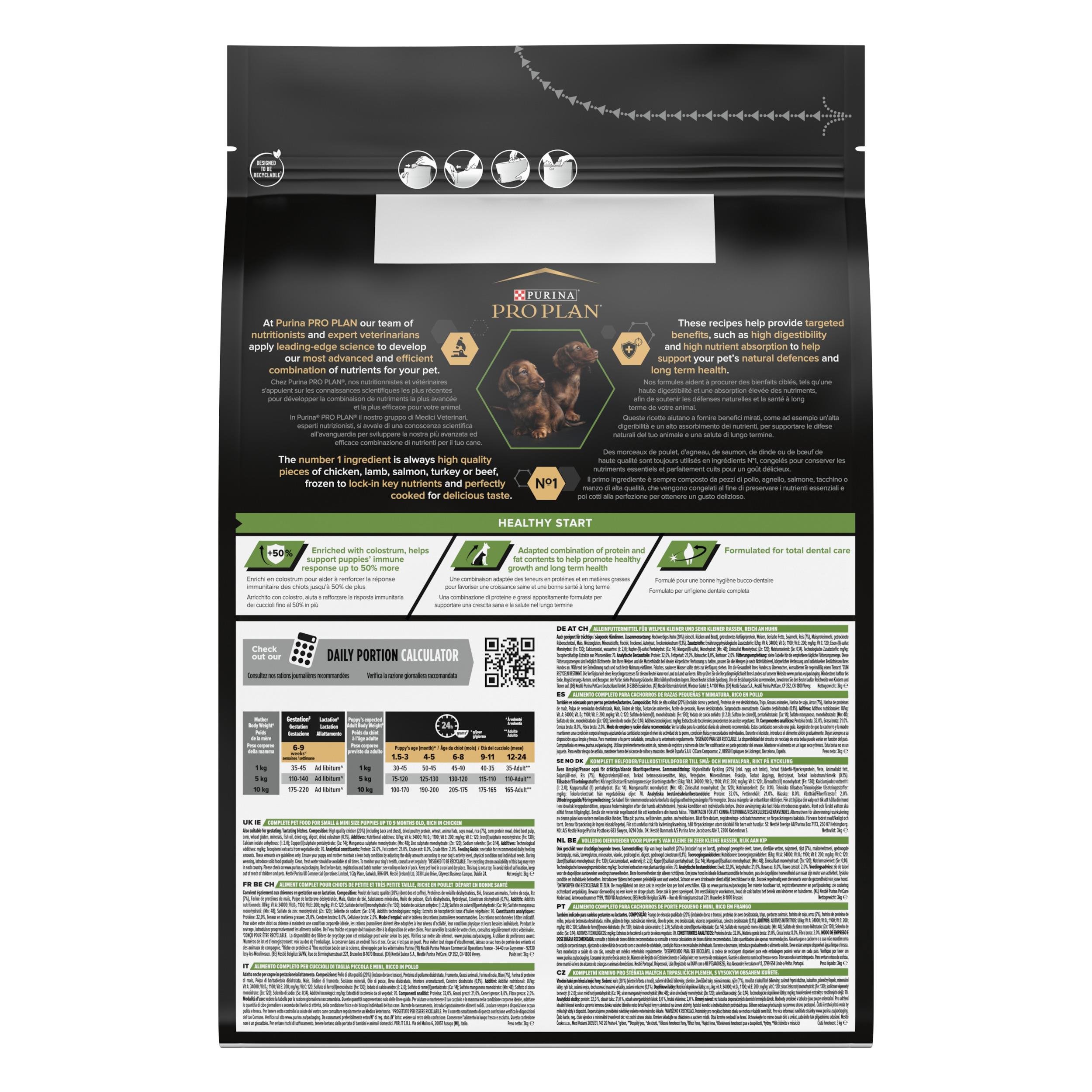 Pro Plan Puppy Küçük Irk Tavuklu Yavru Köpek Maması 3 Kg