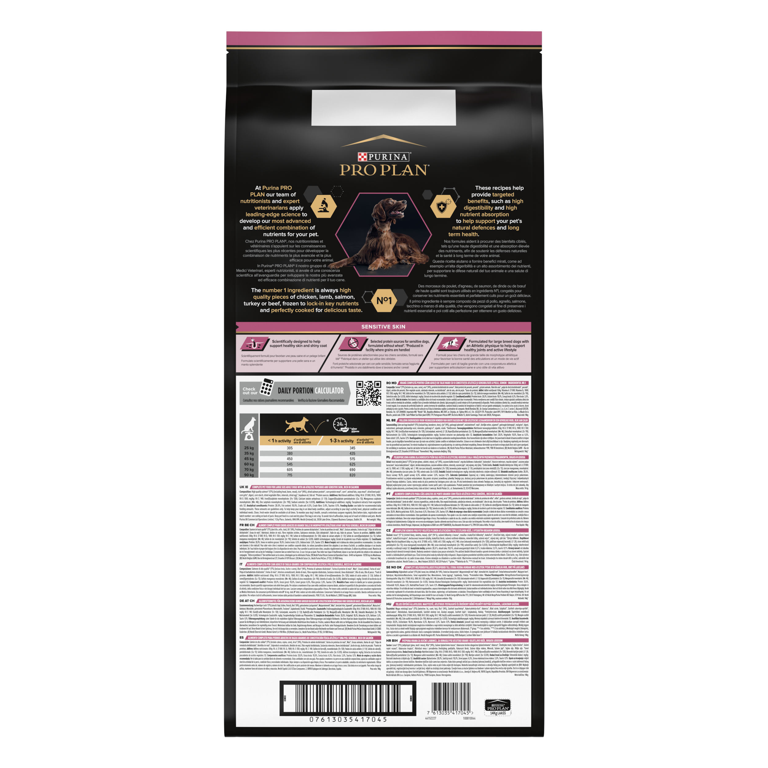 Pro Plan Sensitive Skin Large Athletic Somonlu Büyük Irk Yetişkin Köpek Maması 14 Kg